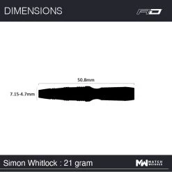 Winmau Simon Whitlock Onyx AU 16 Winmau Simon Whitlock Onyx AU -Pro Dart Shop 1471 SimonWhitlock 21g Steeltip Image 207