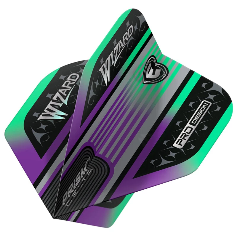 Winmau Wizard Rainbow & Silver Prism Delta Standard 1 Winmau Wizard Rainbow & Silver Prism Delta Standard