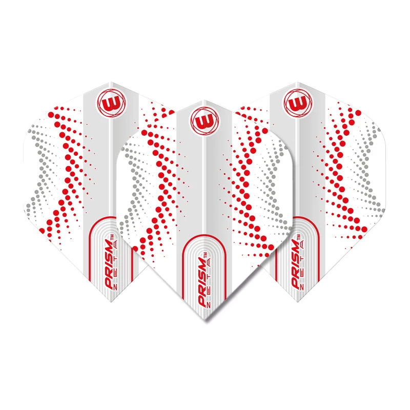 Winmau White & Red Prism Zeta Standard 2 Winmau White & Red Prism Zeta Standard - Image 2