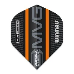 Red Dragon Darts MVG Black & Orange Logo Stripe Prism Alpha Standard -Pro Dart Shop 6915 715 player prism alpha image 2