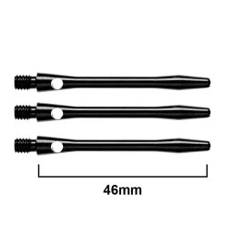 Red Dragon Darts Anodised Aluminium Shafts -Pro Dart Shop C47 Anodised Aluminium Black Medium x 3 1674750009
