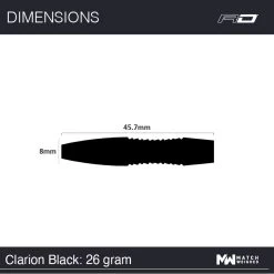 Red Dragon Darts Clarion Black -Pro Dart Shop ClarionBlack 26g Image7