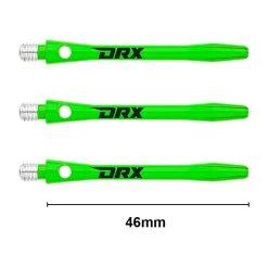 Red Dragon Darts DRX-Coated Aluminium Logo Shafts -Pro Dart Shop DRX medium green logo