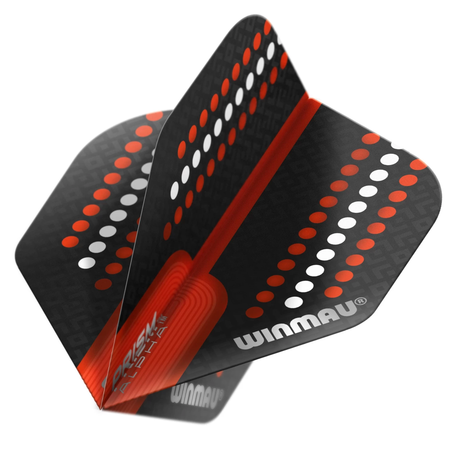 Winmau Black, White & Rocket Red Prism Alpha Standard 1 Winmau Black, White & Rocket Red Prism Alpha Standard