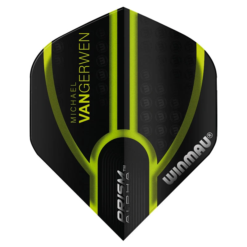 Winmau MVG Translucent Black With Green Line Prism Alpha Standard 3 Winmau MVG Translucent Black With Green Line Prism Alpha Standard - Image 3