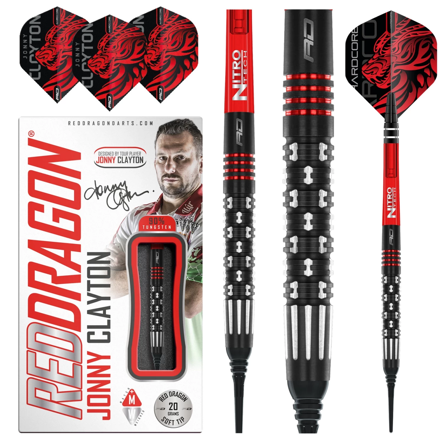 Red Dragon Darts Jonny Clayton Premier League SE Soft Tip 1 Red Dragon Darts Jonny Clayton Premier League SE Soft Tip