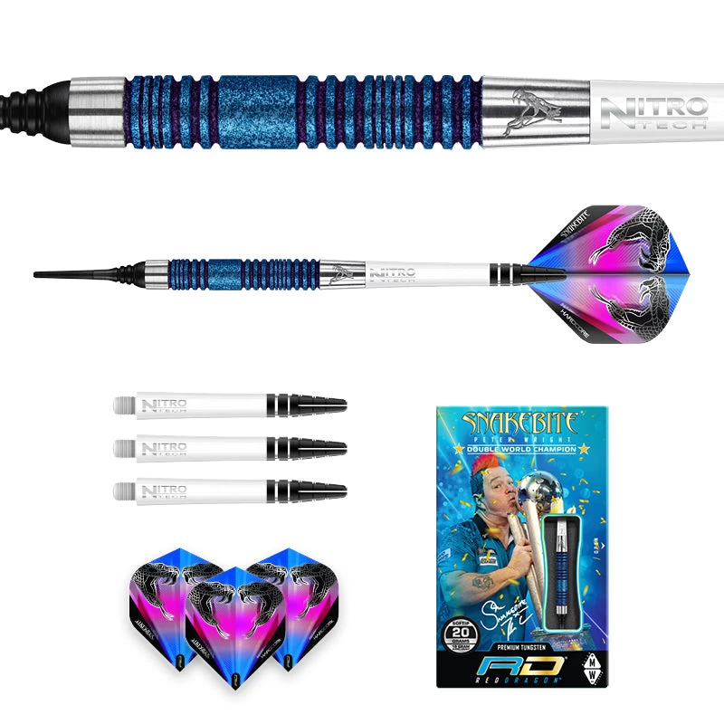 Red Dragon Darts Peter Wright Euro 11 Blue Element World Cup SE Soft Tip - Image 5