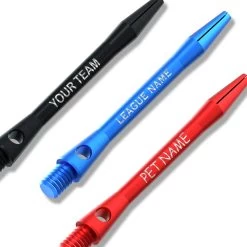 Red Dragon Darts Personalised Shafts - Anodised Aluminium Medium