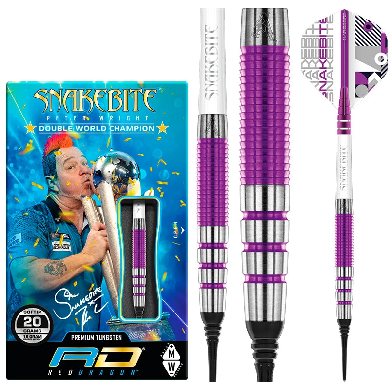 Red Dragon Darts Peter Wright Snakebite PL15 Medusa Soft Tip 1 Red Dragon Darts Peter Wright Snakebite PL15 Medusa Soft Tip