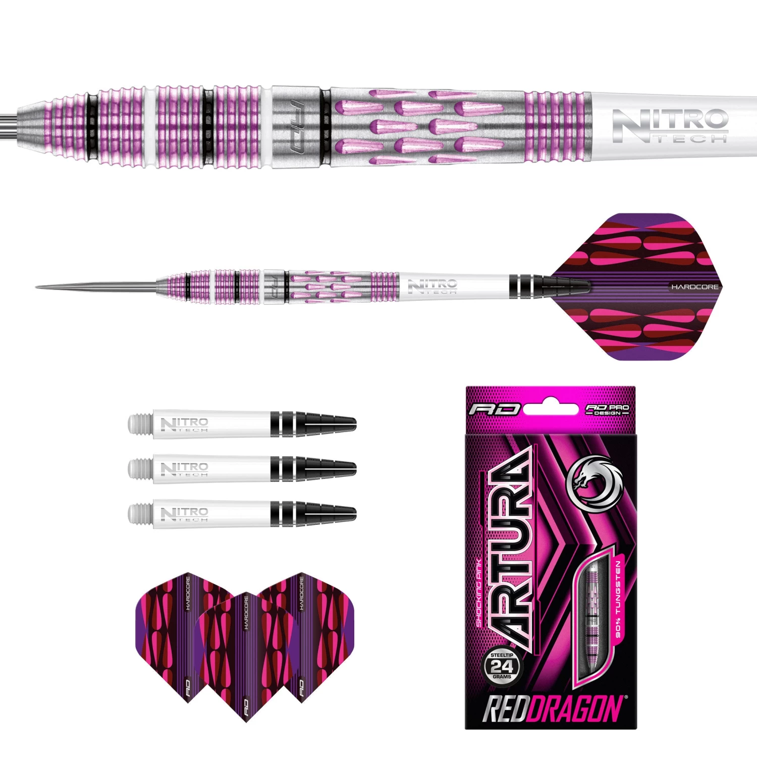 Red Dragon Darts Artura Shocking Pink 5 Red Dragon Darts Artura Shocking Pink - Image 5