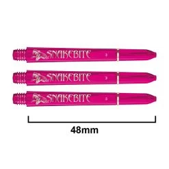 Red Dragon Darts Snakebite Signature Series Shafts -Pro Dart Shop RDD C805 Snakebite Logo Polycarbonate Pink Medium Image1 1671114618