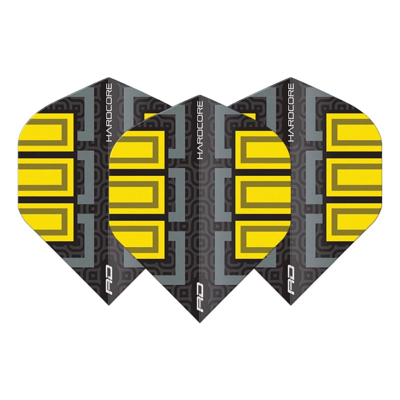 Red Dragon Darts Black & Yellow Blocks Hardcore Radical Standard - Image 2
