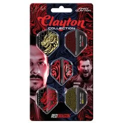 Red Dragon Darts Jonny Clayton Hardcore Flight Collection Card