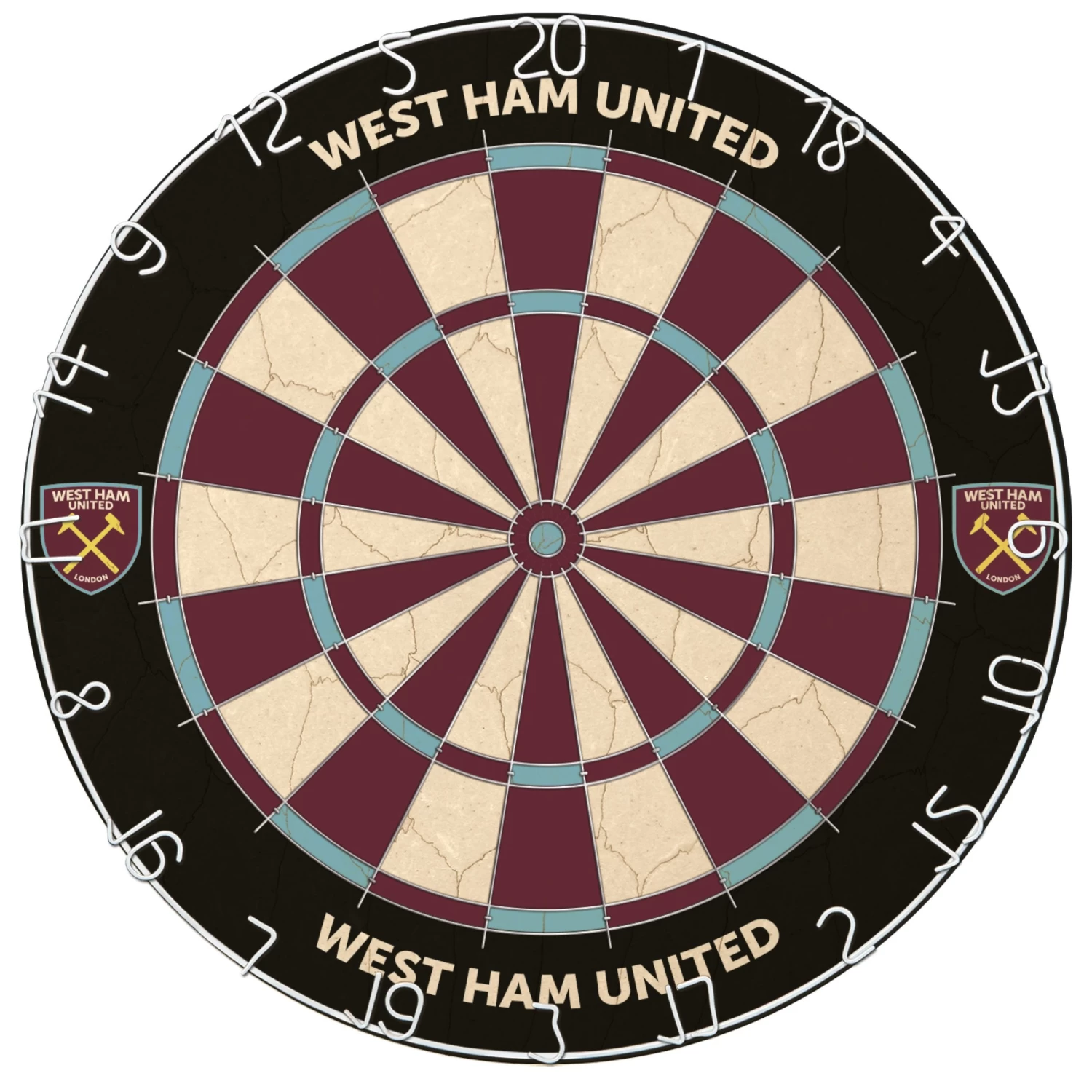 Red Dragon Darts West Ham United Football Club Dartboard 1 Red Dragon Darts West Ham United Football Club Dartboard