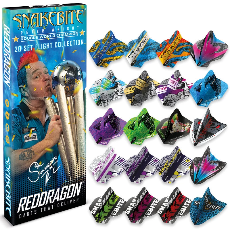Red Dragon Darts Peter Wright Snakebite Double World Champion Flight Collection 1 Red Dragon Darts Peter Wright Snakebite Double World Champion Flight Collection