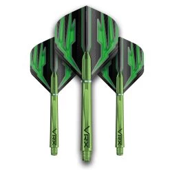 Red Dragon Darts Flight & Shaft Combo - VRX Green