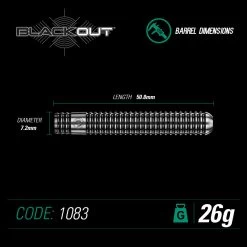 Winmau Blackout 1 -Pro Dart Shop blackout dims 1083 26g 1