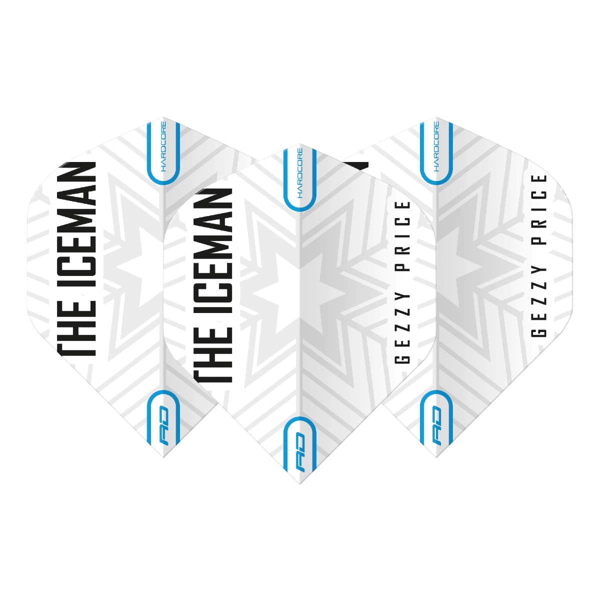 Red Dragon Darts Gerwyn Price White & Grey Snowflake Logo Hardcore Standard 2 Red Dragon Darts Gerwyn Price White & Grey Snowflake Logo Hardcore Standard - Image 2
