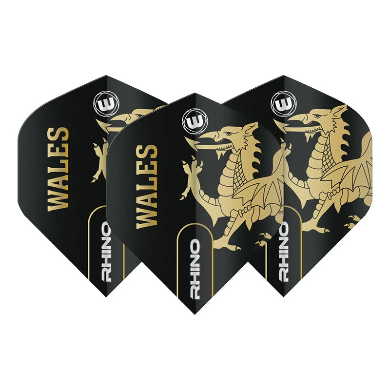 Winmau Black & Gold Wales Rhino Standard 2 Winmau Black & Gold Wales Rhino Standard - Image 2