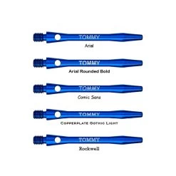 Red Dragon Darts Personalised Shafts - Anodised Aluminium Medium -Pro Dart Shop personalised aluminum medium blue x5 fonts