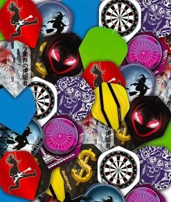 Red Dragon Darts Red Dragon Bargain Assorted Dart Flights Pack - 25 Sets